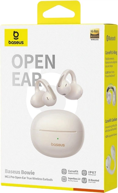 Słuchawki Baseus Bowie MC1 Pro OWS White (A0102504) - obraz 2