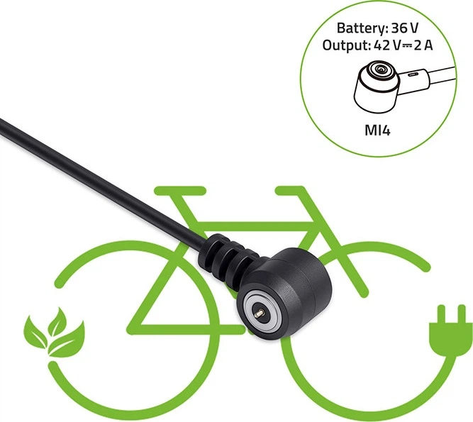 Szybka ładowarka do roweru elektrycznego Qoltec 36 V 42 V 2 A Mi4 Magnetic TIP (5901878526140) - obraz 5