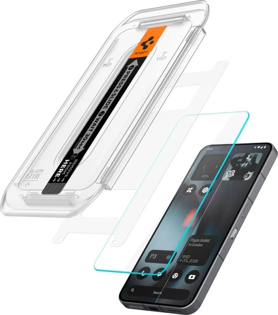 Szkło hartowane Spigen Glas.TR EZ Fit do Nothing Phone 3 2 szt. (AGL10165) - obraz 3