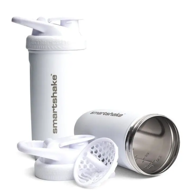 Шейкер спортивный SmartShake металлический Reforce Stainless Steel 30oz/900 мл White (11150203) - изображение 2