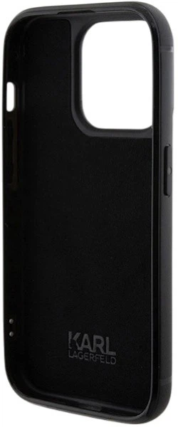 Etui Karl Lagerfeld Rhinestone Logo Metal Plate do Apple iPhone 15 Pro Black (3666339163136) - obraz 6