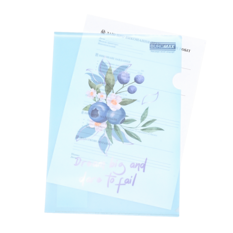 Папка-кутик BUROMAX 3854-52 ARABESKI чароїт (блакитна) (12) /BM.3854-52/ - изображение 2