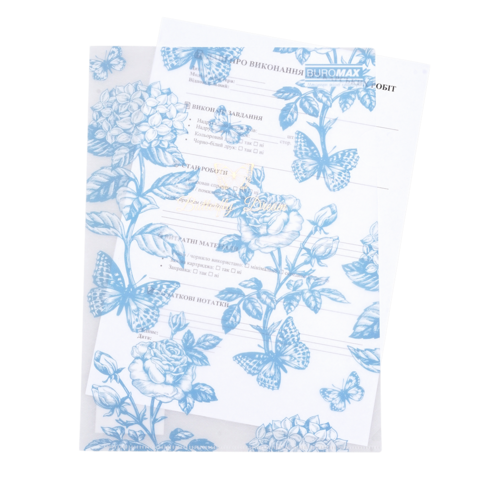 Папка-кутик BUROMAX 3854-95 ARABESKI синьо-сіра (12) /BM.3854-95/ - изображение 2