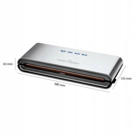 Вакуумний пакувальник ProfiCook PC‑VK 1080 – побутовий вакууматор для продуктів, вакуум‑запаювач - зображення 2