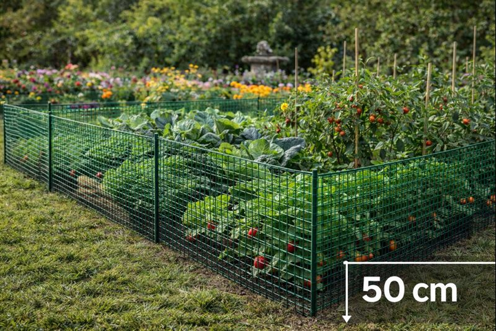 Сетка садовая пластиковая Клевер для заборов и сада 13×13 мм 50см× 5 м Темно-зеленый - изображение 6