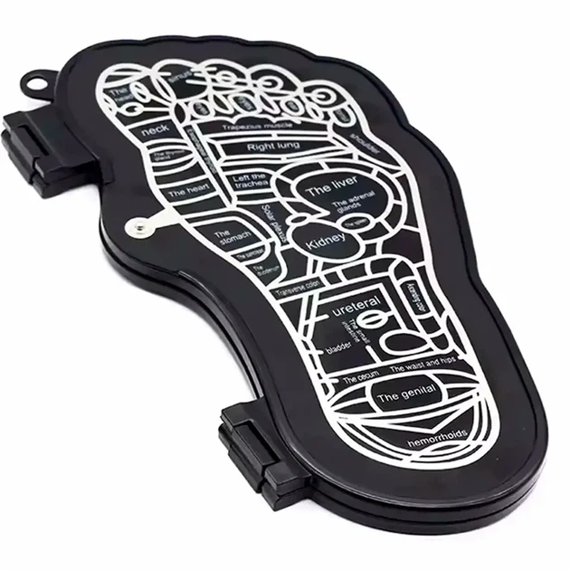 Масажний килимок для ніг 8 режимів USB акумуляторний чорний Foot Massager 8R - зображення 6