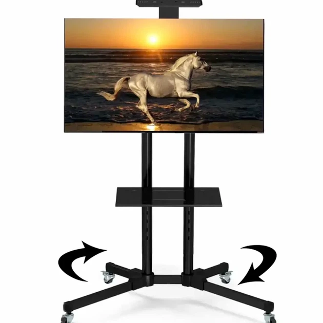 Стійка для телевізора 32-70 дюймів до 40 кг з регулюванням висоти TV CART 1500 чорна - Фото 8 Стійка для телевізора 32-70 дюймів до 40 кг з регулюванням висоти TV CART 1500 чорна - зображення 8