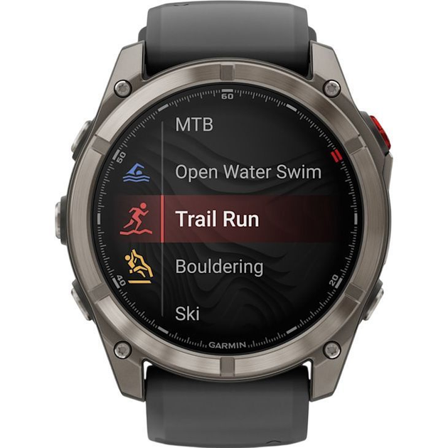 Смарт-часы Garmin Fenix 8 Pro AMOLED Sapphire 51mm Carbon Gray DLC Titanium with Graphite/Black Silicone Band - изображение 2