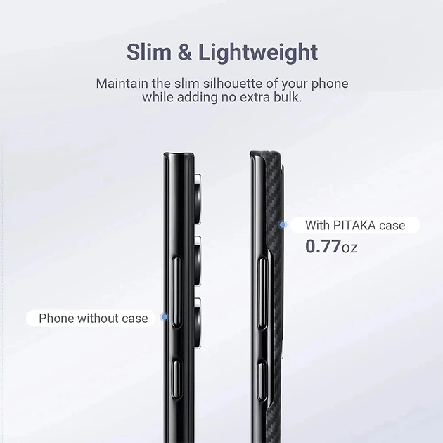 Чехол Pitaka MagEZ MagSafe Case 3 1500D для Samsung Galaxy S23 Ultra (S918) Twill Black/Grey KS2301U - Фото 4 Чехол Pitaka MagEZ MagSafe Case 3 1500D для Samsung Galaxy S23 Ultra (S918) Twill Black/Grey KS2301U - изображение 4