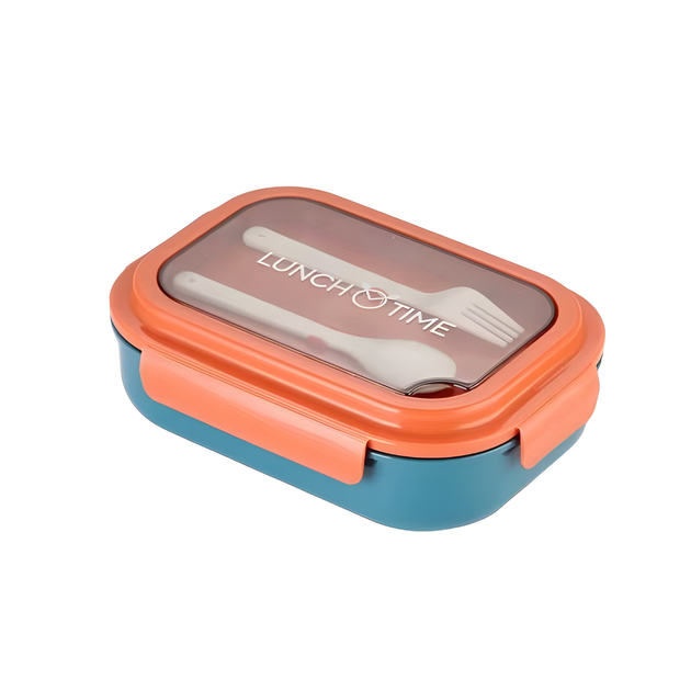 Термос миска ланч бокс з відсіками та приборами для гарячої їжі помаранчевий JDT-0849732 - Фото 2 Термос миска ланч бокс з відсіками та приборами для гарячої їжі помаранчевий JDT-0849732 - зображення 2