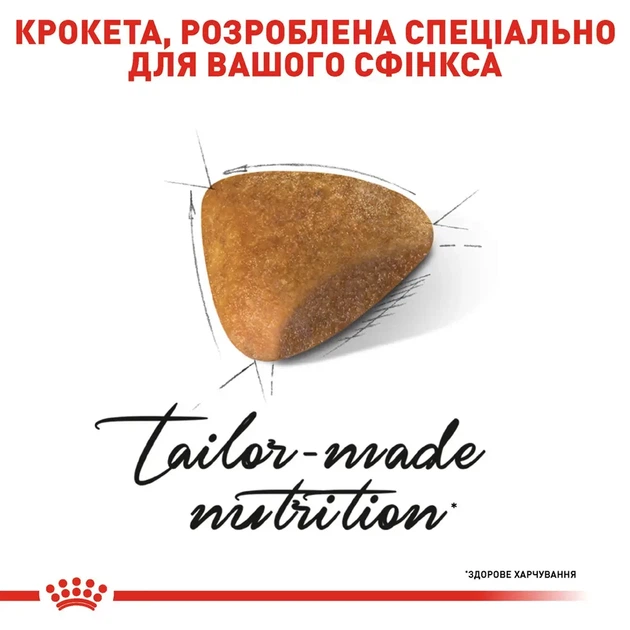 Royal Canin Sphynx Adult (Роял Канін Сфінкс) сухий корм для котів породи Сфінкс від 1 року, 2 КГ - изображение 3