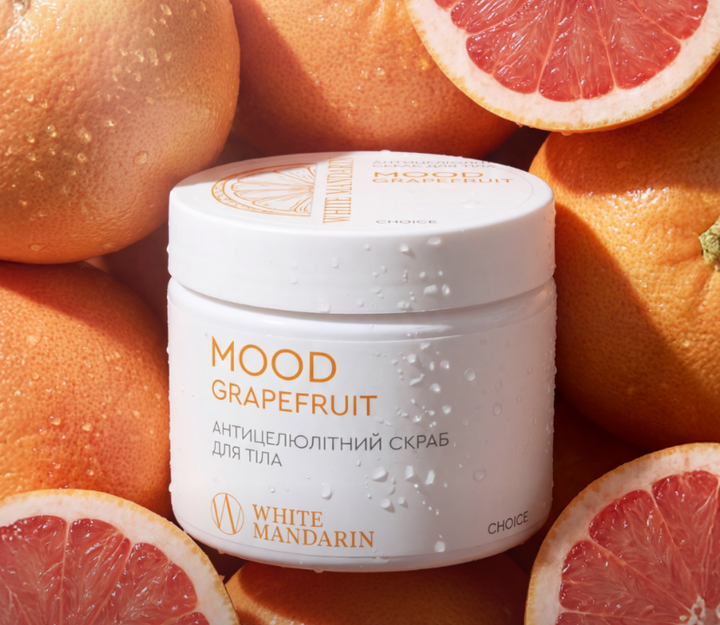 Антицеллюлитный горячий скраб "MOOD GRAPEFRUIT" 350 г от White Mandarin - изображение 2