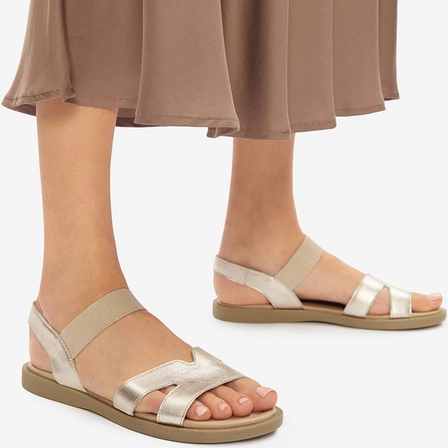 Жіночі сандалії шкіряні Lasocki WI23-3096-02 5906751019528 41 26.6 см Золотисті (5906751019627) - зображення 2