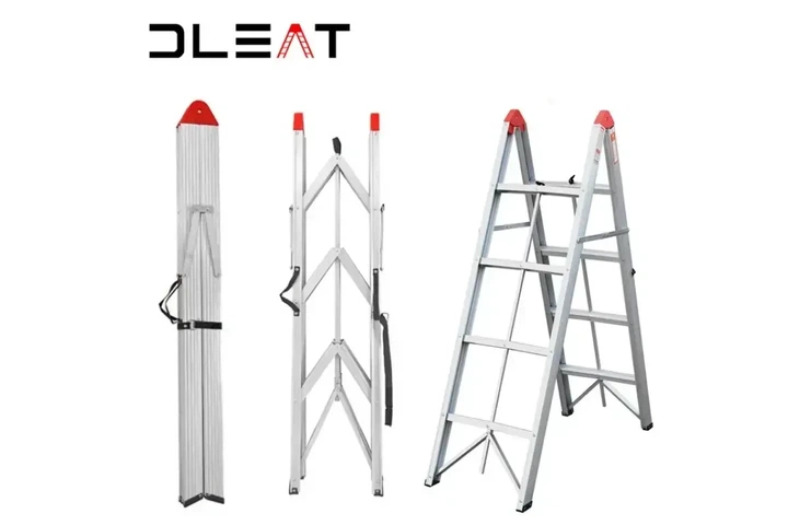 Стремянка алюминиевая раскладная двухсторонняя, 1.7 м, DLEAT JDT-1020-S05 (22) - изображение 4