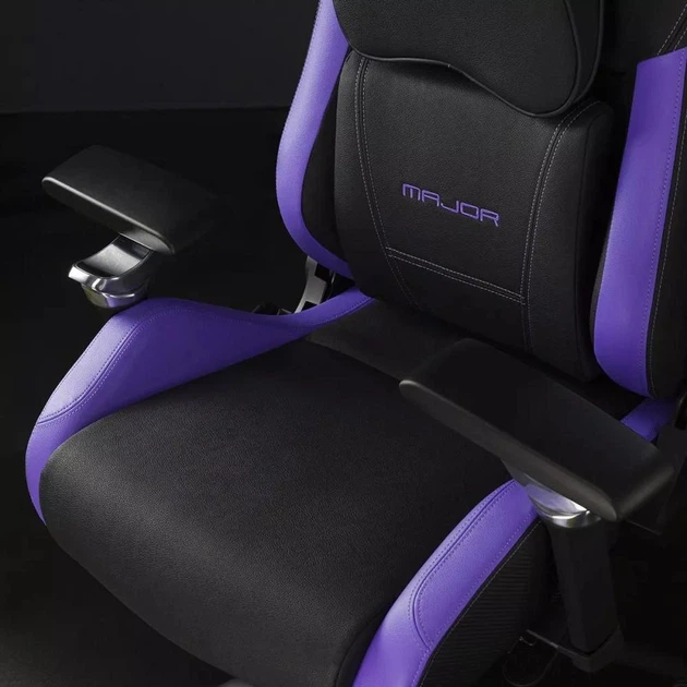 Геймерское кресло Proove Gaming Major 5 функций наклона, до 180кг черно-фиолетовый - Фото 7 Геймерское кресло Proove Gaming Major 5 функций наклона, до 180кг черно-фиолетовый - изображение 7