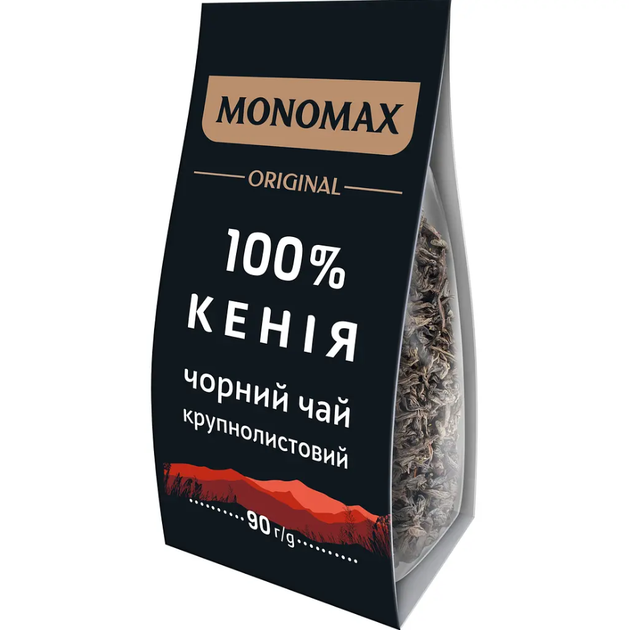 Чай чорний Мономах 100% Кенія крупнолистовий 90г - Фото 1 Чай чорний Мономах 100% Кенія крупнолистовий 90г - зображення 1