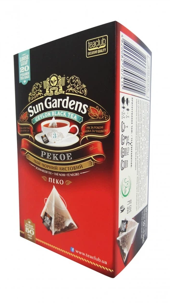 Чай черный Sun Gardens PEKOE 20 пирамидок - Фото 1 Чай черный Sun Gardens PEKOE 20 пирамидок - изображение 1