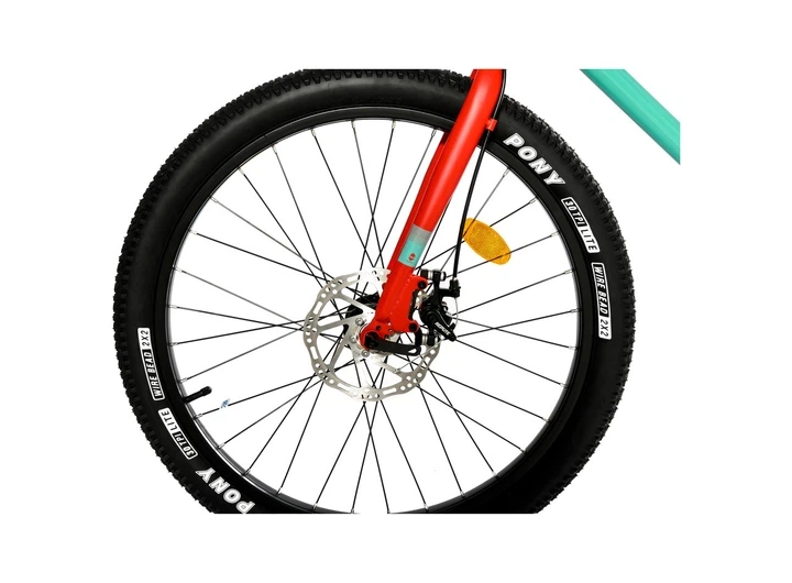 Велосипед гірський алюмінієвий Crosser Super light 24" рама 11.2 дюймів Бірюзово-помаранчевий - Фото 4 Велосипед гірський алюмінієвий Crosser Super light 24" рама 11.2 дюймів Бірюзово-помаранчевий - зображення 4