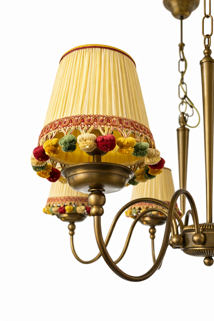Люстра підвісна Il Paralume Marina 1915/CH8 класична з абажурами шовк бронза 8xE14 D105 H55 см - зображення 2