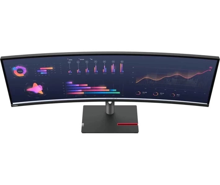 Монитор вигнутий 49" Lenovo ThinkVision P49w-30, Black - изображение 3