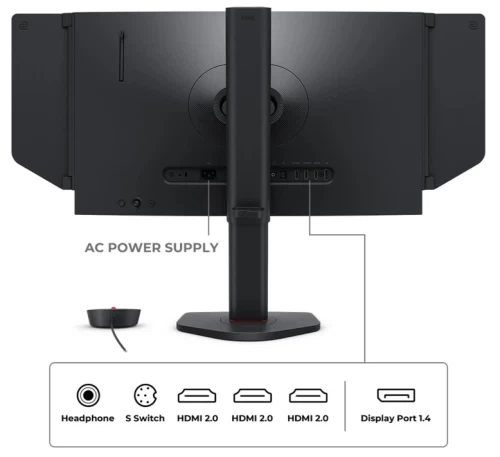 Монитор 24.1" BenQ Zowie XL2566X+, Dark Grey - изображение 6