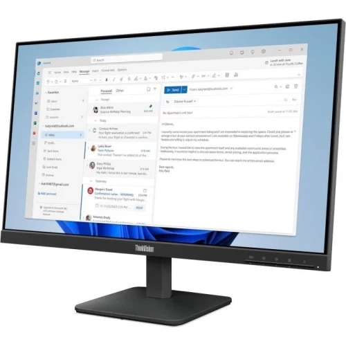 Монитор 23.8" Lenovo ThinkVision S24-4e, Black (64B5KAT1UA) - Фото 3 Монитор 23.8" Lenovo ThinkVision S24-4e, Black (64B5KAT1UA) - изображение 3