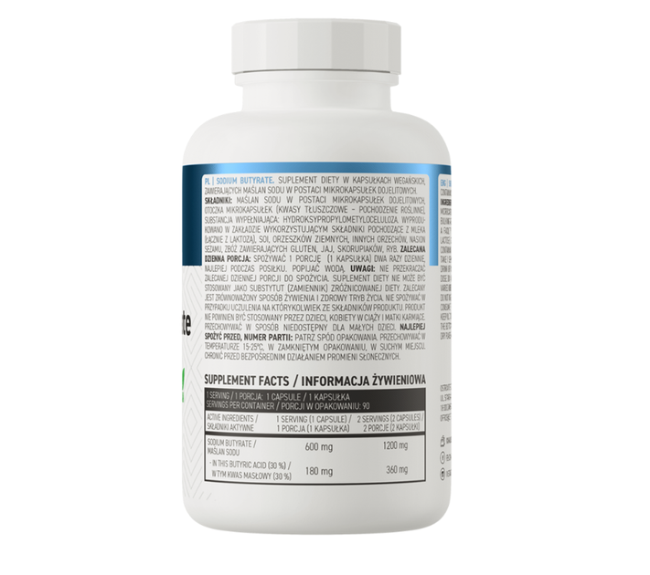 Бутират натрия OstroVit Sodium Butyrate 90 капсул - изображение 3