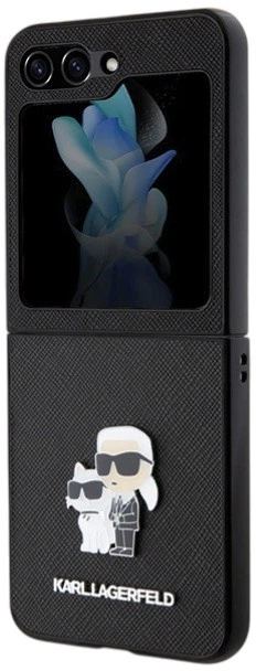 Etui Karl Lagerfeld Saffiano Karl&Choupette Pin do Samsung Galaxy Z Flip 5 Black (3666339174033) - obraz 3