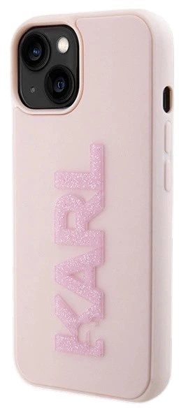 Панель Karl Lagerfeld 3D Rubber Glitter Logo для Apple iPhone 15 Plus  Pink (3666339166489) - зображення 2