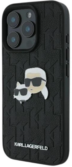 Панель Karl Lagerfeld Monogram Karl & Choupette Head Pin для Apple iPhone 16 Pro Black (3666339329389) - зображення 2