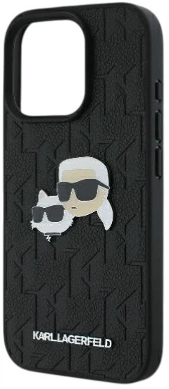 Панель Karl Lagerfeld Monogram Karl & Choupette Head Pin для Apple iPhone 16 Pro Black (3666339329389) - зображення 5