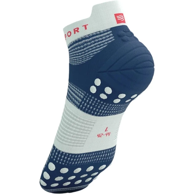 Носки для бега марафона Compressport Pro Racing Socks V4.0 Run Low blues/sugar M (100084799) - изображение 2