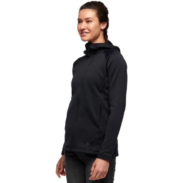 Фліс Black Diamond Factor Hoody Wmn Black L (100079924) - Фото 3 Фліс Black Diamond Factor Hoody Wmn Black L (100079924) - изображение 3