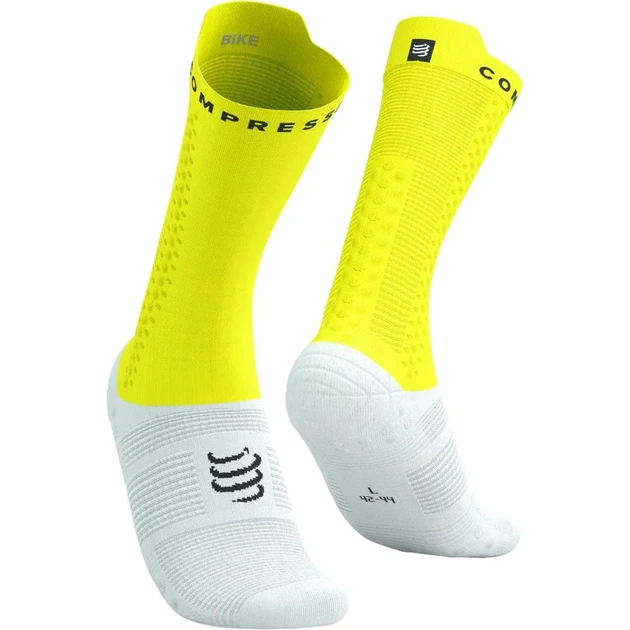 Носки велосипедные профессиональные для триатлона Compressport Pro Racing Socks V4.0 Bike White/safe yellow M (100075534) - Фото 1 Носки велосипедные профессиональные для триатлона Compressport Pro Racing Socks V4.0 Bike White/safe yellow M (100075534) - изображение 1