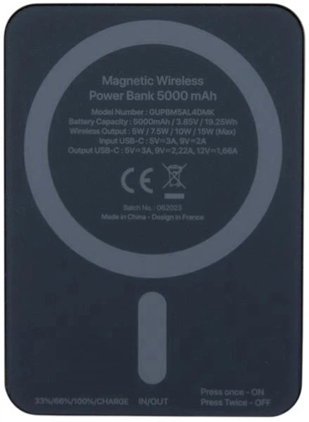 УМБ Karl Lagerfeld NFT Outline Ikonik MagSafe 5000 mAh 15W Black (3666339172176) - зображення 4