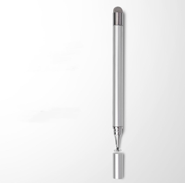 Универсальный стилус 2 в 1 Pencil Duo серебристый карандаш для всех сенсорных экранов Android iOS Windows - Фото 2 Универсальный стилус 2 в 1 Pencil Duo серебристый карандаш для всех сенсорных экранов Android iOS Windows - изображение 2