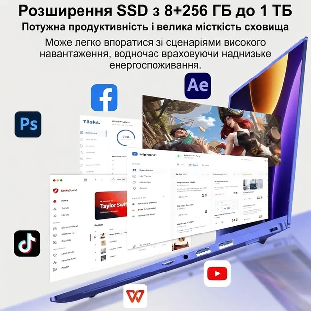Ноутбук 14" Ruzava RK70 Intel Celeron N5095A RAM 8GB SSD 256GB Windows 11 (UKR) - Фото 5 Ноутбук 14" Ruzava RK70 Intel Celeron N5095A RAM 8GB SSD 256GB Windows 11 (UKR) - изображение 5
