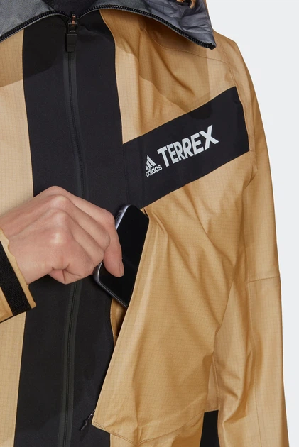 Жіночі куртки Terrex Techrock Light GORE-TEX бежевий S - изображение 9
