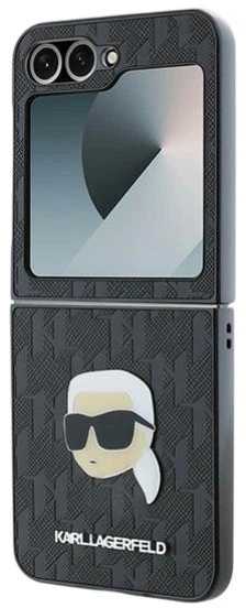 Etui Karl Lagerfeld Saffiano Monogram do Samsung Galaxy Z Flip 6 Black (3666339322441) - obraz 3