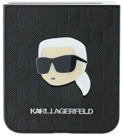 Etui Karl Lagerfeld Saffiano Monogram do Samsung Galaxy Z Flip 6 Black (3666339322441) - obraz 5