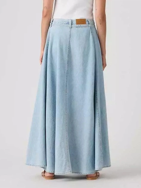 Spódnica damska jeansowa długa Levi`s XL Skirt 001T4-0014 28 Błękitna (5401187786247) - obraz 2