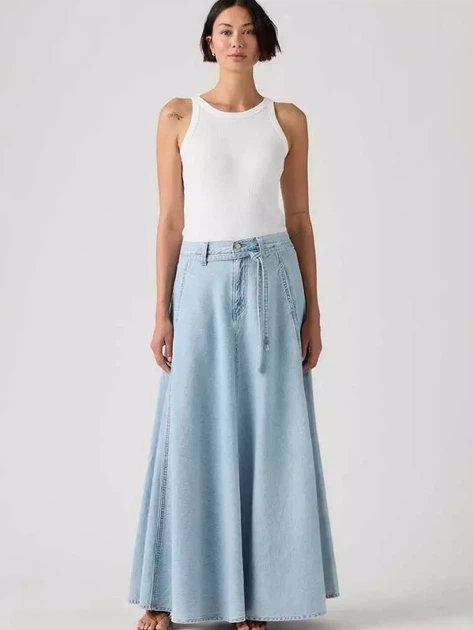 Spódnica damska jeansowa długa Levi`s XL Skirt 001T4-0014 28 Błękitna (5401187786247) - obraz 3