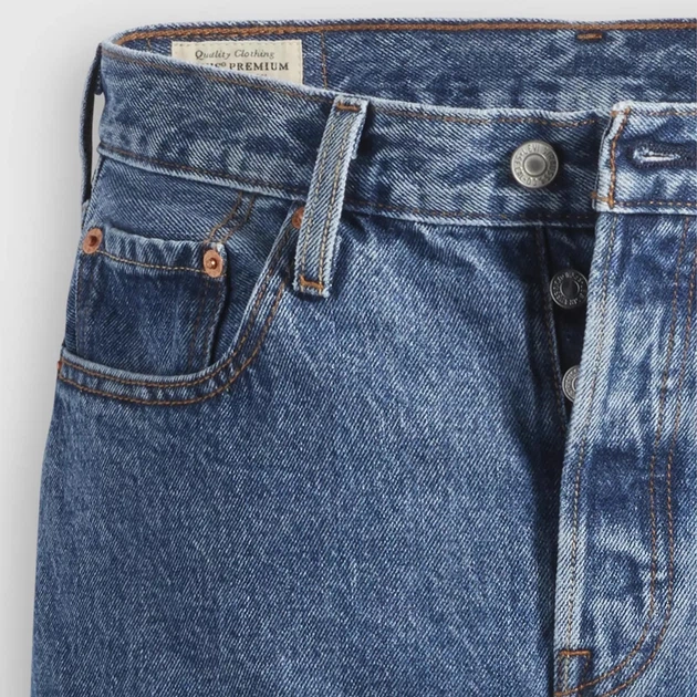 Jeansy regular fit damskie Levi's 501 Jeans For Women Shout Out Stone 12501-0438 25-32 Niebieskie (5401105688844) - Zdjęcie 8 Jeansy regular fit damskie Levi's 501 Jeans For Women Shout Out Stone 12501-0438 25-32 Niebieskie (5401105688844) - obraz 8