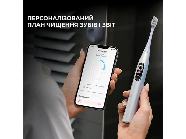 Електрична зубна щітка Oclean X Plus Pro Digital Silver (6970810556179) - изображение 4