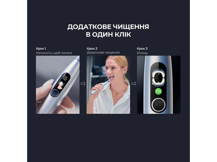 Електрична зубна щітка Oclean X Plus Pro Digital Silver (6970810556179) - изображение 14