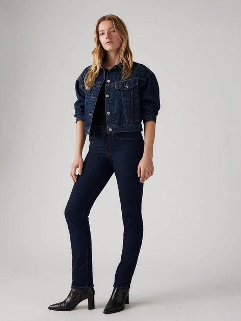 Джинси Slim Fit жіночі Levi`s 724 High Rise Straight 18883-0227 W31L30 Темно-сині (5401105548155) - зображення 3
