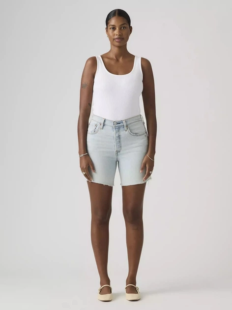 Шорти джинсові короткі жіночі Levi`s 501® Mid Thigh Short A9296-0008 26 Блакитні (5401187782188) - зображення 3