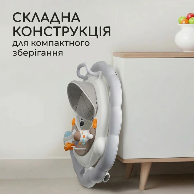 Детские ходунки с музыкальной игровой панелью столиком для детей 7-18 месяцев регулировка высоты на колесиках - изображение 8