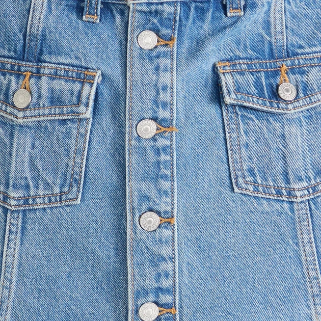 Spódnica damska jeansowa mini Levi`s Button Front Skort 005NA-0000 28 Błękitna (5401187796819) - obraz 8