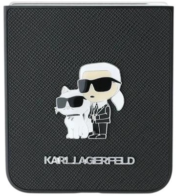 Etui Karl Lagerfeld Saffiano Metal Pin do Samsung Galaxy Z Flip 6 Black (3666339322502) - obraz 5